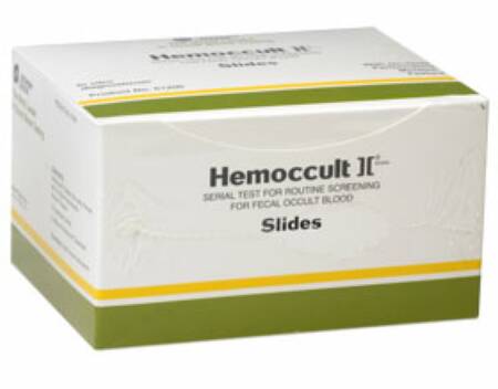 Rapid Test Kit Hemoccult II® Triple Slides Colorectal Cancer Screening Fecal Occult Blood Test (FOBT) Stool Sample 34 Tests 3 Slide (102/BX 10 BX/CS) by Hemocue, Inc.  ID 61200A